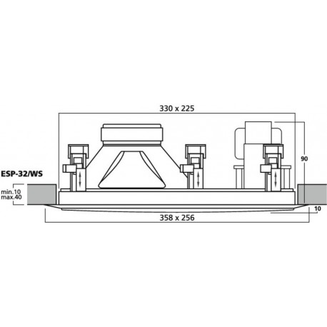 Difuzor 100V 2 cai Monacor ESP-32/WS