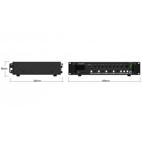 Amplificator 100V 4 zone, player si BT  Audibax Zone 120 BT Black