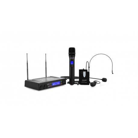 Set lavaliera wireless Audibax Missouri Free Head UHF Black