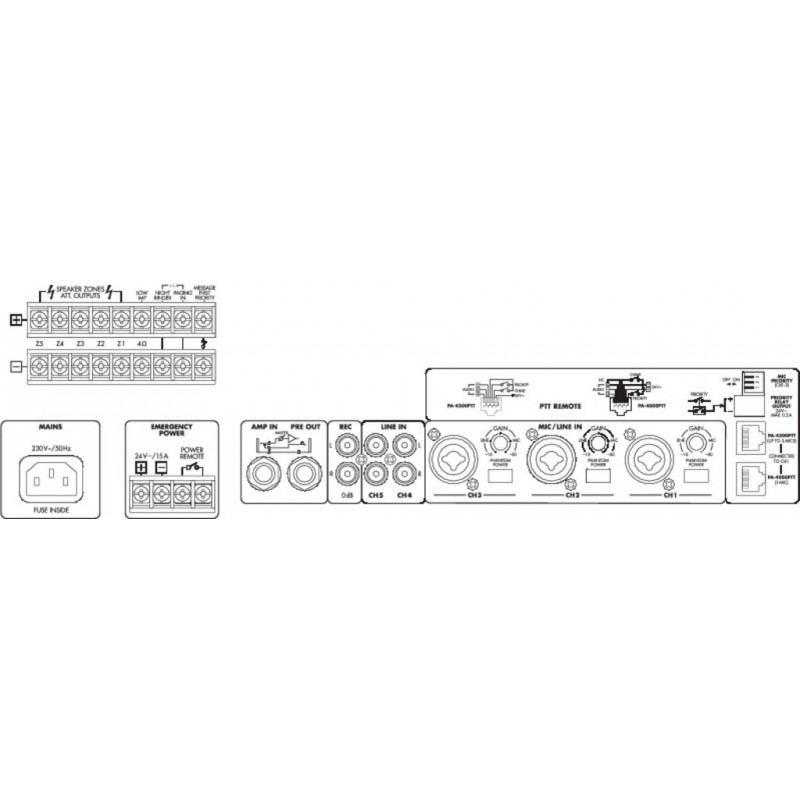 Amplificator 100V Monacor PA-1120