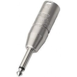 Adapters XLR/6.3 mm mono plug Neutrik NA-2MP