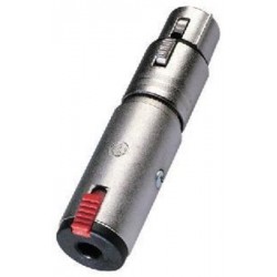 Adapters XLR/6.3 mm stereo inline jack Neutrik NA-3FJ