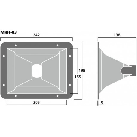 Mid-high range horn Stage Line MRH-83