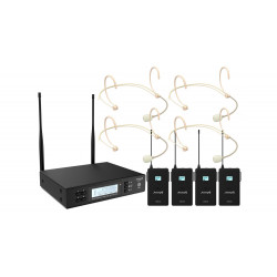 Set 4 lavaliere headset wireless UHF Audibax AWM 403