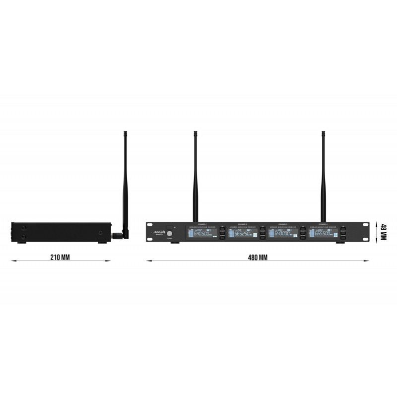 Aet 4 microfoane wireless UHF Audibax AWM 401 TD