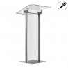 Pupitru pentru conferința cu picioare din profil semioval Partysound PCF-Basic/T