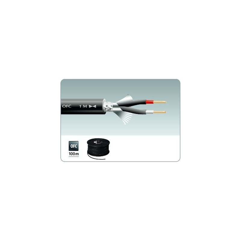 Rola 100m cablu microfon Monacor MLC-122/SW
