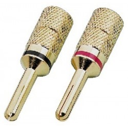 Pair of banana plugs for speakers Monacor SPC-425/B