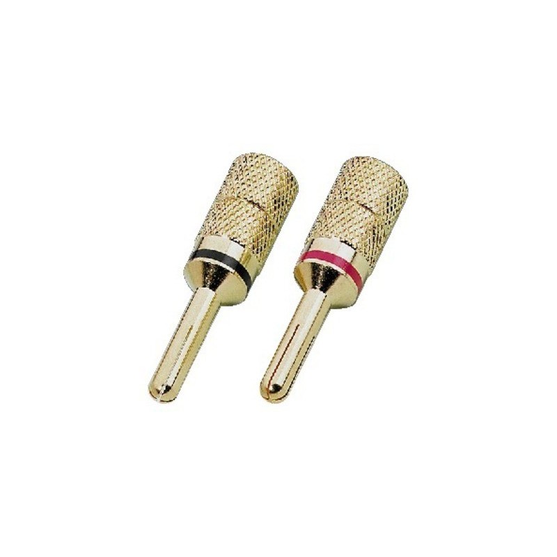 Pair of banana plugs for speakers Monacor SPC-425/B