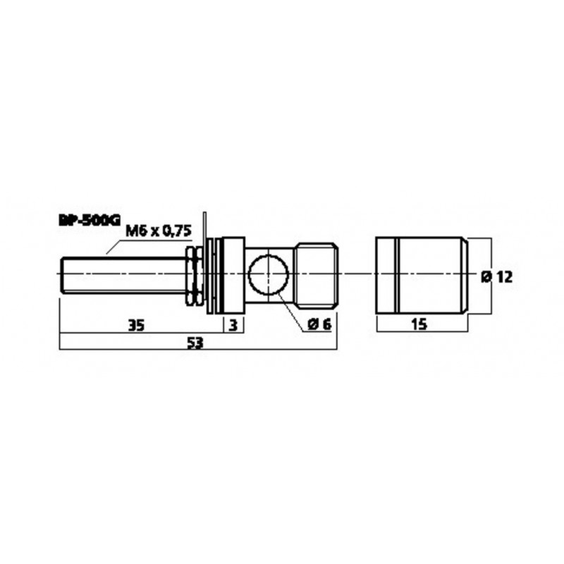 Pair of speaker pole terminals Monacor BP-500G