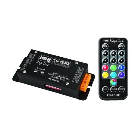 Controller LED 4 canale  RGBW cu DMX Stage Line CU-4DMX