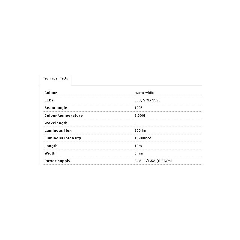 Banda LED-uri Monacor LEDS-10MP/WWS