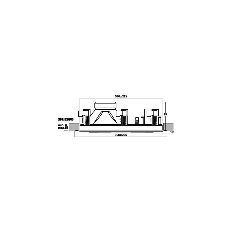 Difuzor Hi-fi de plafon 2 cai Monacor SPE-32/WS
