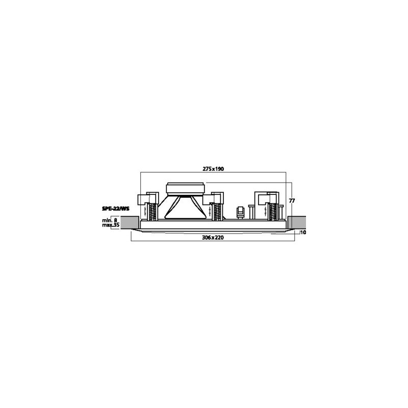 Difuzor Hi-fi de plafon 2 cai Monacor SPE-22/WS