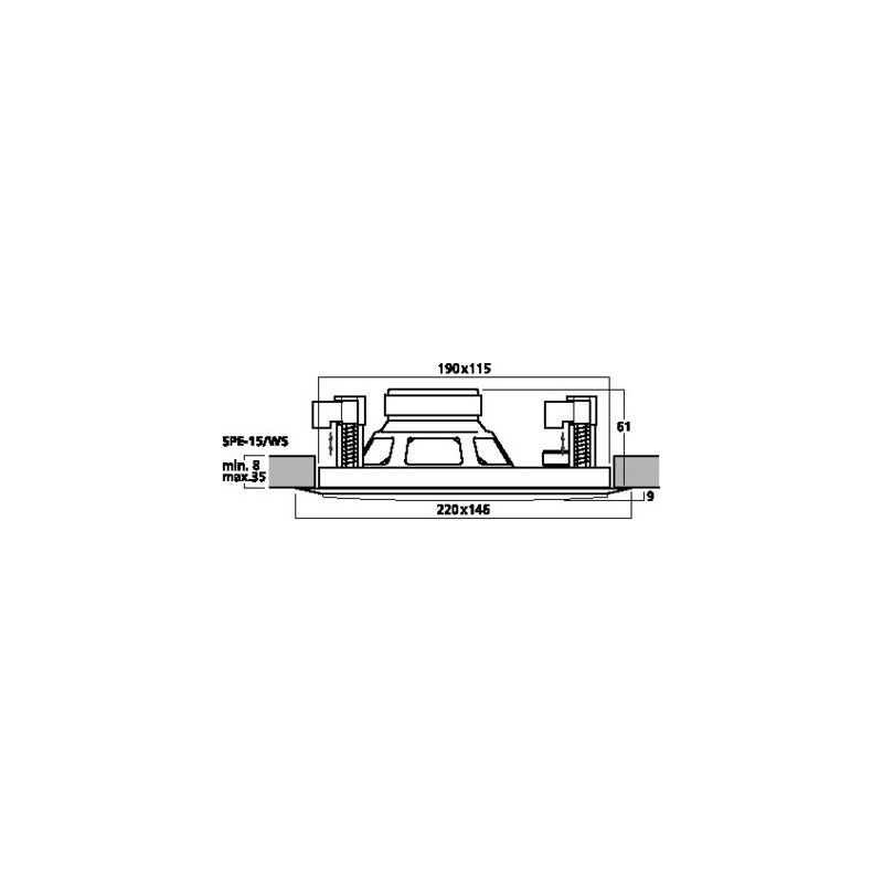 Difuzor Hi-fi de plafon 2 cai Monacor SPE-15/WS