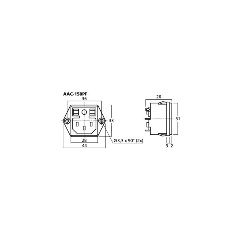 Panel plug Monacor AAC-150PF