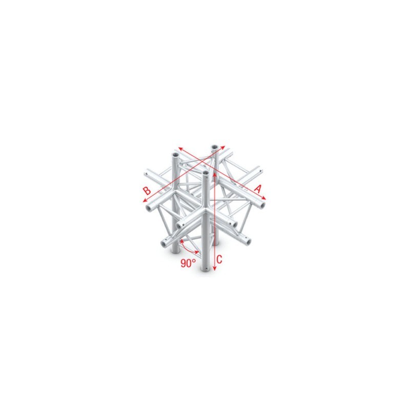 Grinda Showtec Cross up/down 6-way Pro-30 Triangle F Truss