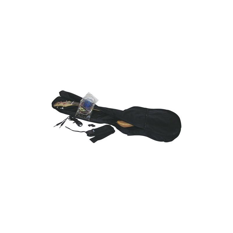Chitara bas electrica tip Jazz, alba, Dimavery JB-302WH