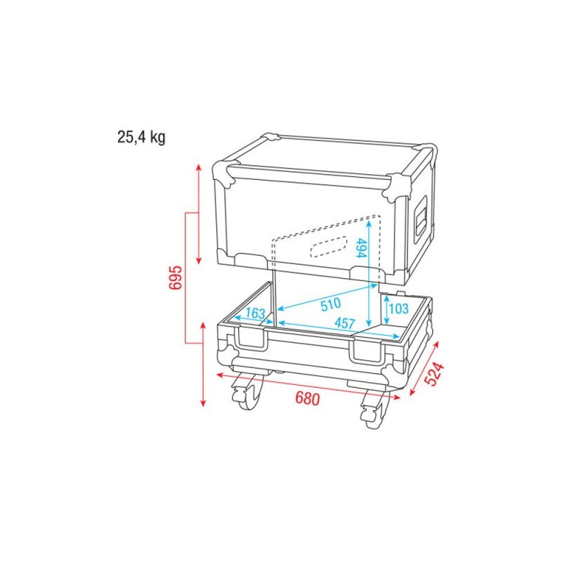 Case pentru 2 monitoare 2xM15 monitor DAP Audio