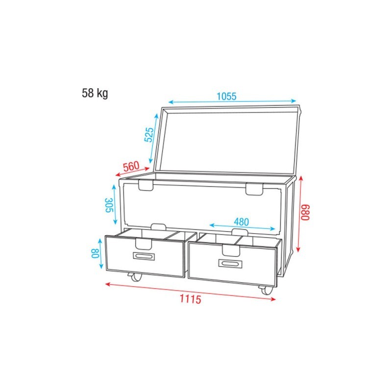 Stand Case cu sertare DAP Audio