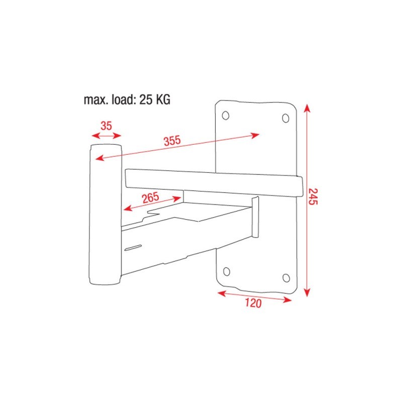Suport boxa de perete max 20 kg DAP Audio