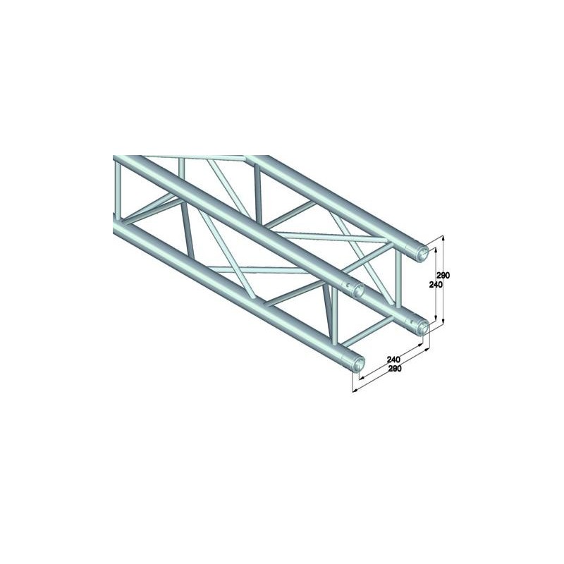 Truss QUADLOCK din 4 puncte, 2500mm, Alutruss QUADLOCK QL-ET34-2500
