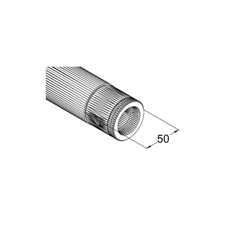 Bara aluminiu single-lock, 0,5m, Alutruss SP-500 QUICK-LOCK pipe (60210010)