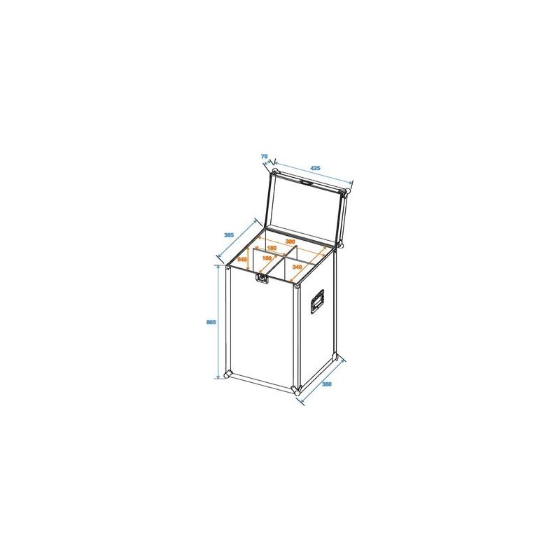 Flightcase Profi pentru 4x PMB-8, Roadinger 31001230