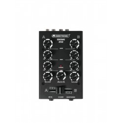 Mini-mixer DJ cu 2 canale, negru, Omnitronic GNOME-202 BK