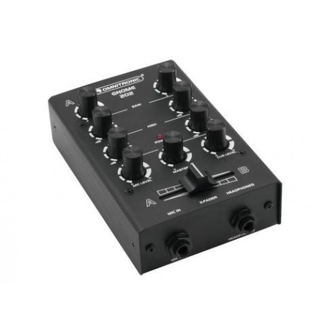 Mini-mixer DJ cu 2 canale, negru, Omnitronic GNOME-202 BK
