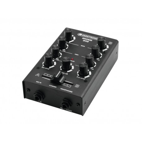 Mini-mixer DJ cu 2 canale, negru, Omnitronic GNOME-202 BK