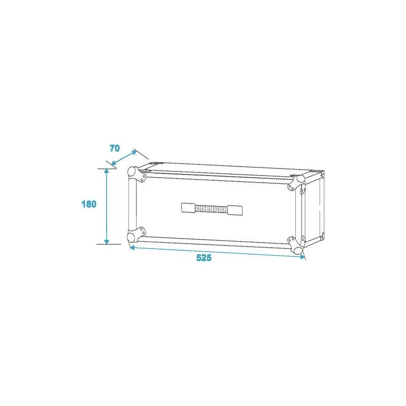 Flightcase 3U pentru cd-player dublu, negru, Roadinger 30124560