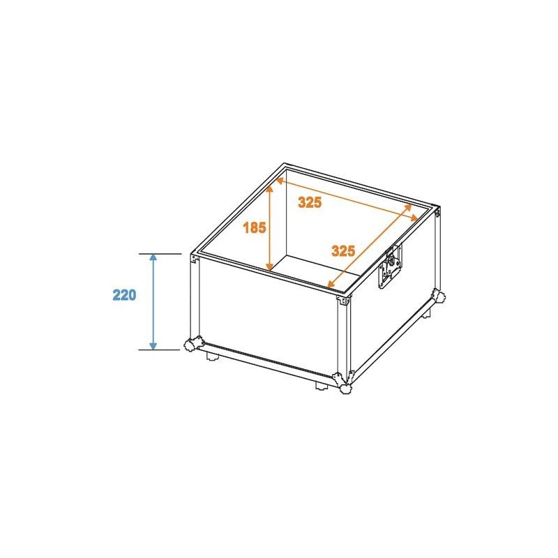 Flightcase din aluminiu pentru 100 LP-uri (discuri vinil), argintiu, Roadinger 30110025