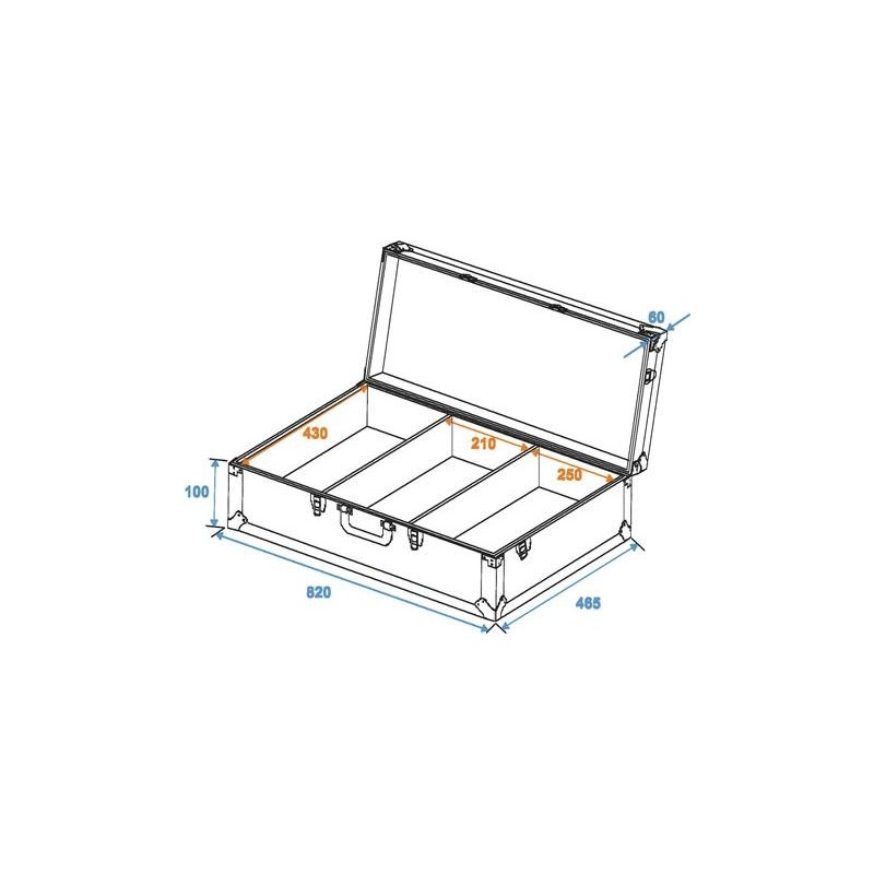 Flightcase pentru 2 cd-playere si o consola 10Â¨, argintiu, Roadinger DIGI-1 SIL (30125340)