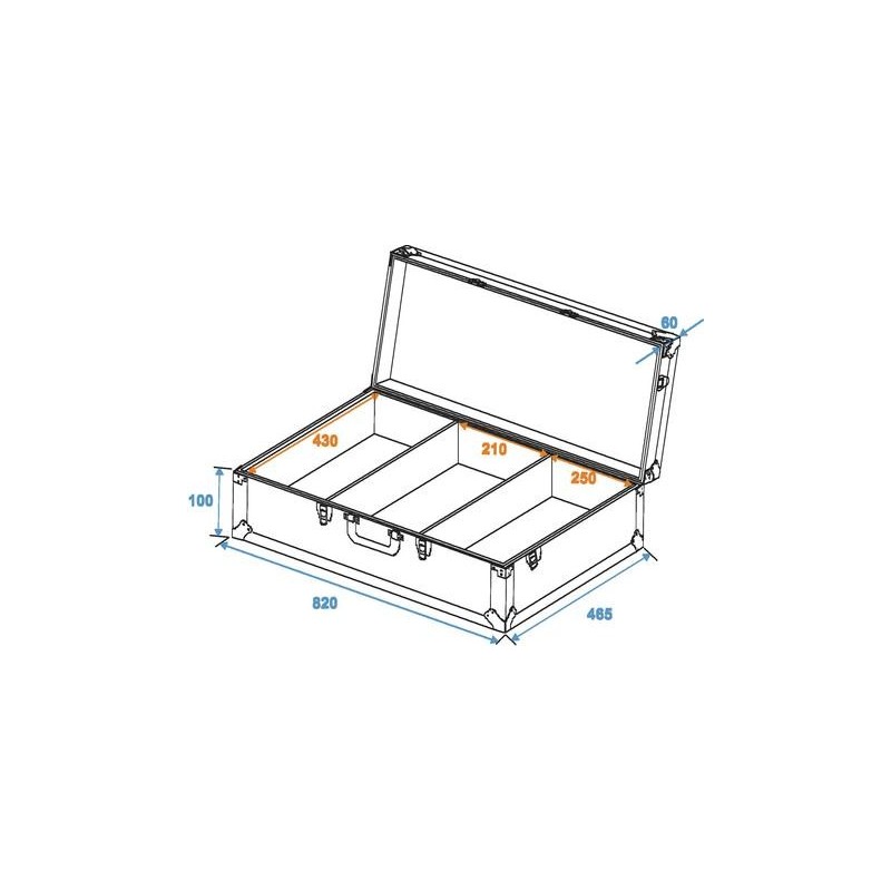 Flightcase pentru 2 cd-playere si o consola 10Â¨, negru, Roadinger DIGI-1 BK (30125342)
