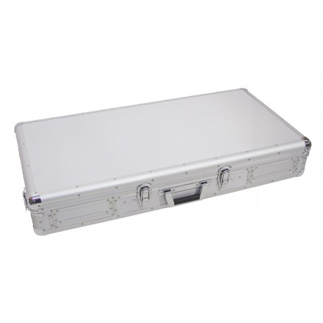 Flightcase pentru 2 cd-playere si o consola 12Â¨, argintiu, Roadinger DIGI-1/12 SIL (30125345)