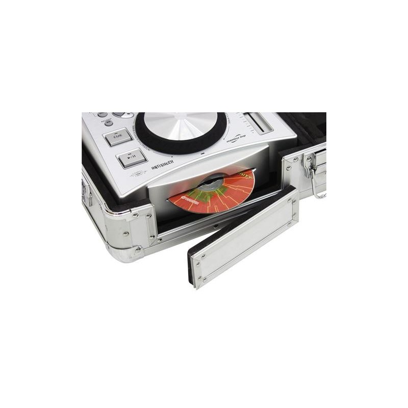 Flightcase pentru 2 cd-playere si o consola 12Â¨, argintiu, Roadinger DIGI-1/12 SIL (30125345)