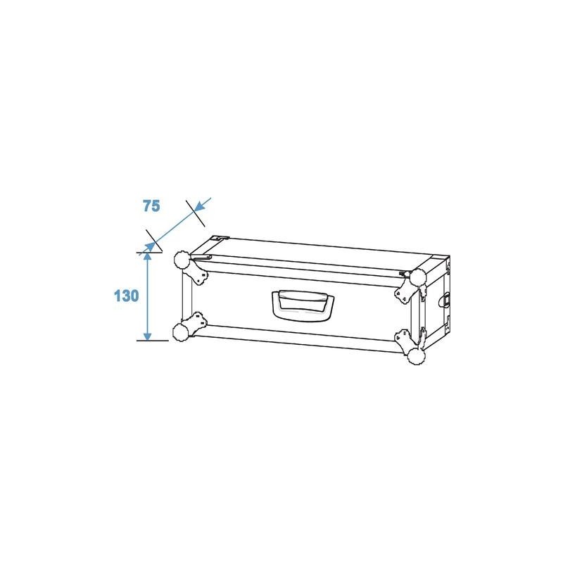 Cutie rack pentru controllere/effectors, CO DD, 2U, adancime 40cm, neagra, Roadinger 30107200