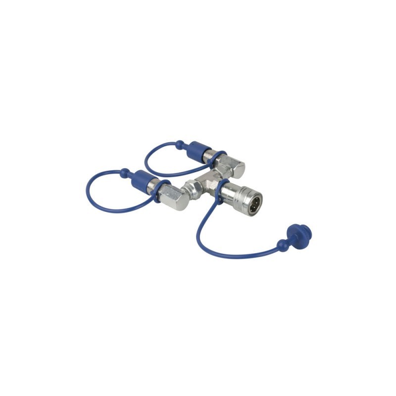 Showtec CO2 3/8 Q-Lock 2-way combiner