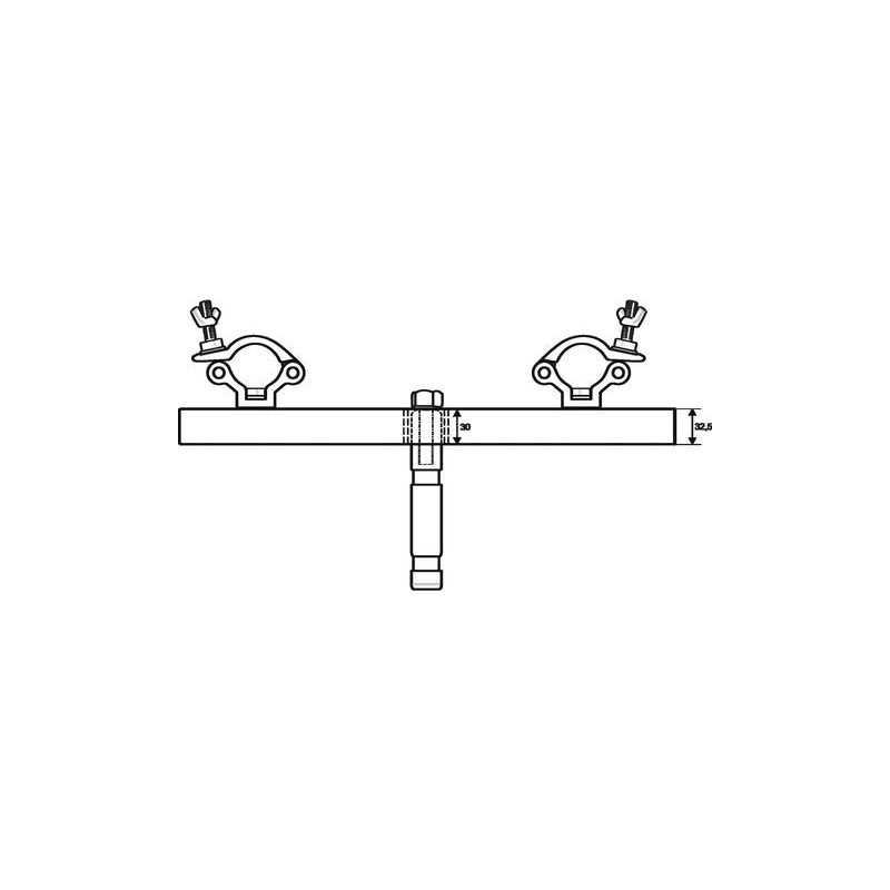 Adaptor Truss orizontal w/ TV pin, Eurolite TAH-52