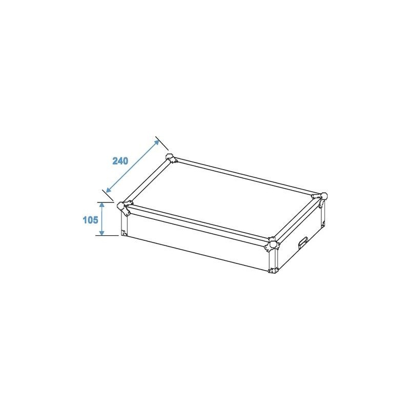 Case pentru mixer, 3U, negru, Roadinger Mixer case Pro MCA-19-N, 3U, black (30111572)