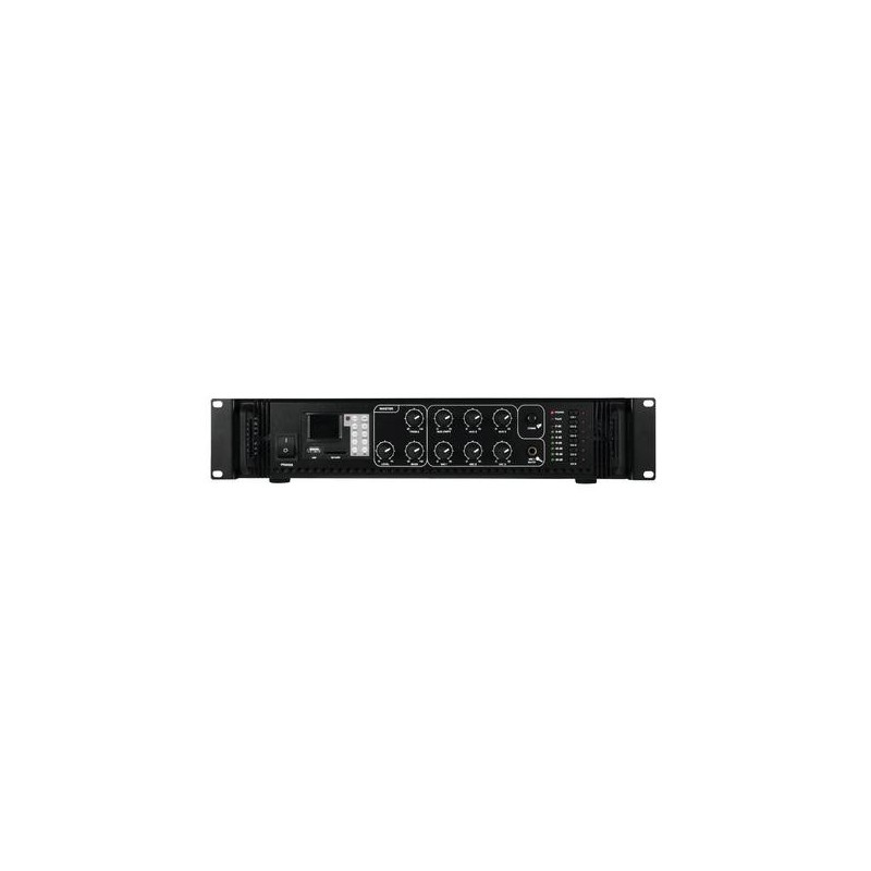 Amplificator-mixer mono 6 zone 100V cu mp3 player si telecomanda IR, 500W, Omnitronic MPZ-500.6P