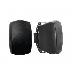 Set 2 boxe de perete 6,5Â¨, rezistente la intemperii (IP65), 100V sau 8 ohm, 32W RMS, negre, Omnitronic OD-6T BLACK (11036926)