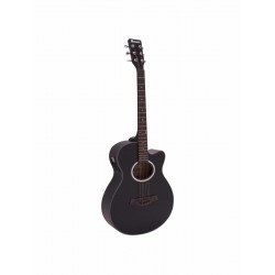 Chitara western decupata cu pickup, culoare neagra, Dimavery AW-400BK