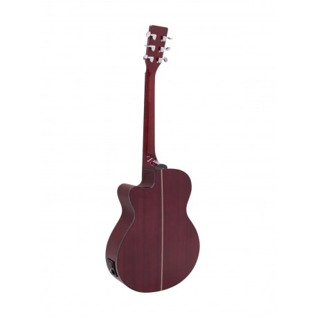 Chitara western decupata cu pickup, culoare redburst, Dimavery AW-400RB
