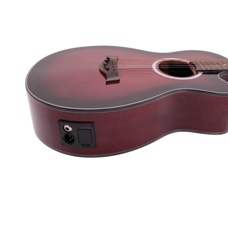 Chitara western decupata cu pickup, culoare redburst, Dimavery AW-400RB