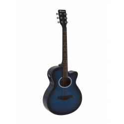 Chitara western decupata cu pickup, culoare blueburst, Dimavery AW-400BB