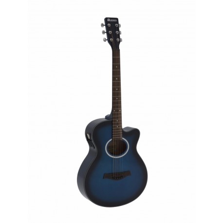 Chitara western decupata cu pickup, culoare blueburst, Dimavery AW-400BB
