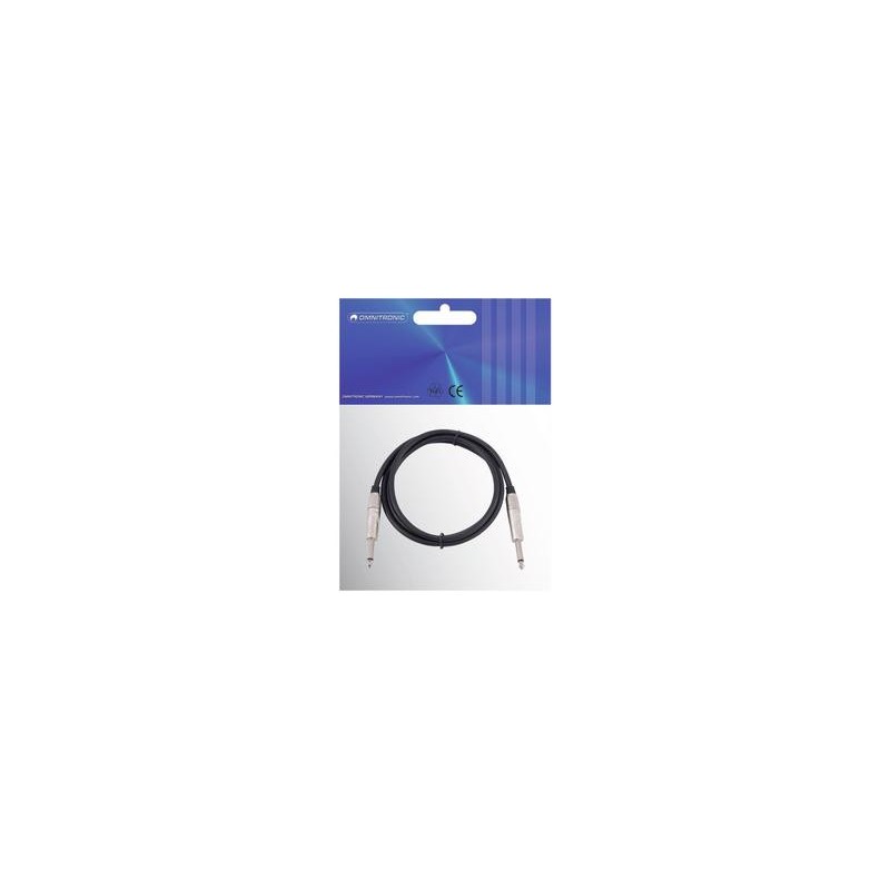 Cablu Jack 6.3mm la Jack 6.3mm, mono (3m), Omnitronic 30211654