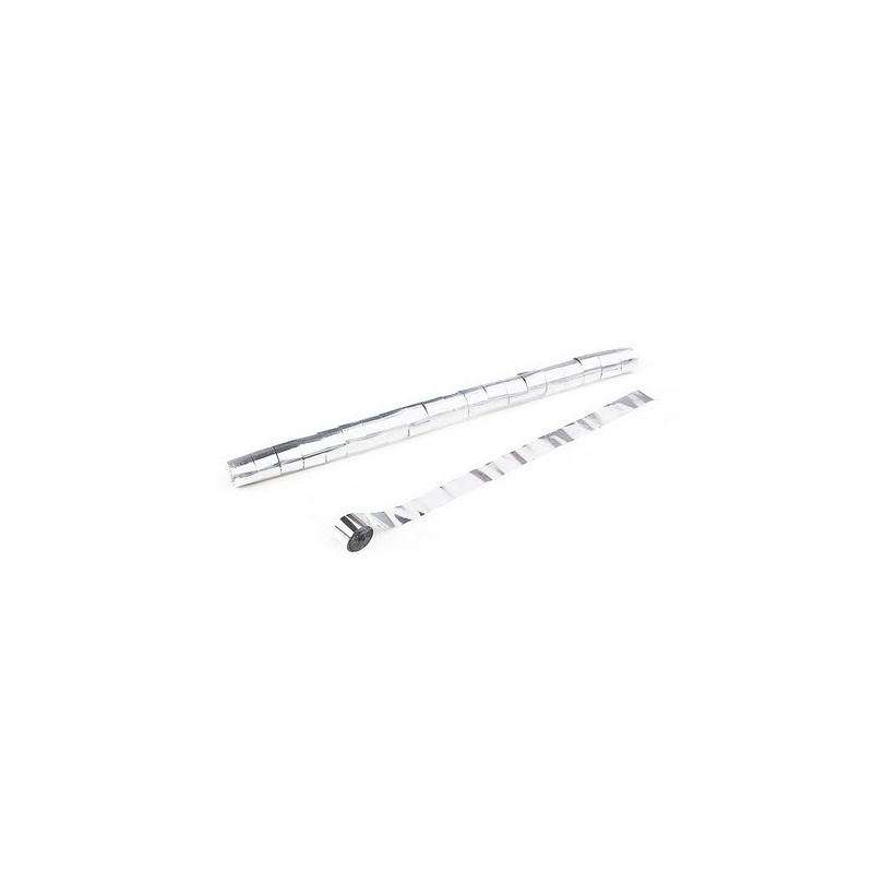 Metallic Streamers, folie 32 bucati, 10m x 2.5cm - White, MagicFX STR11WH